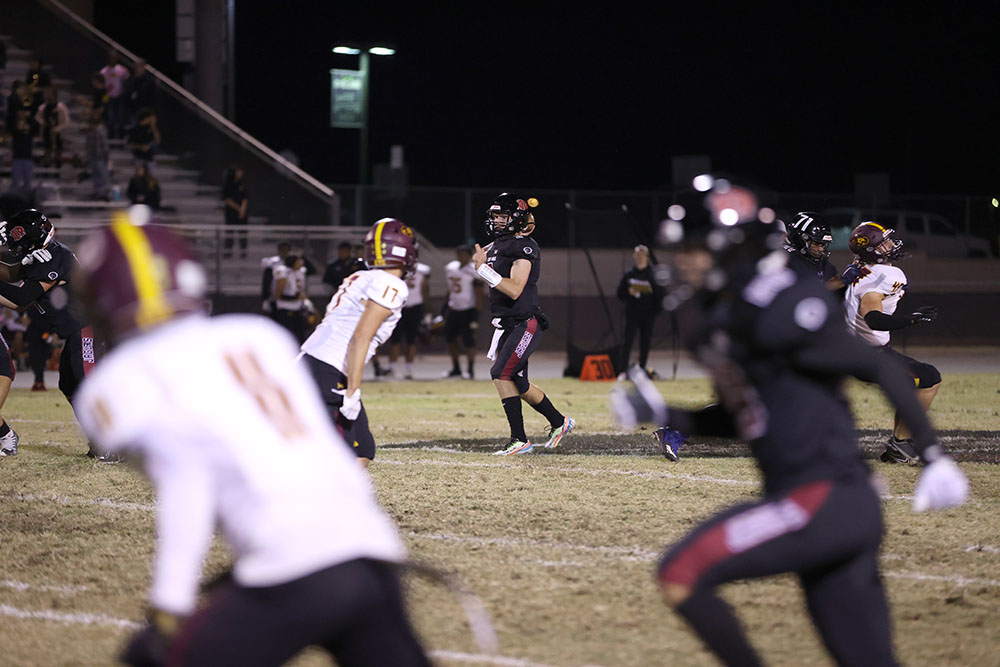 The Jaguar QB throwing the ball down the field