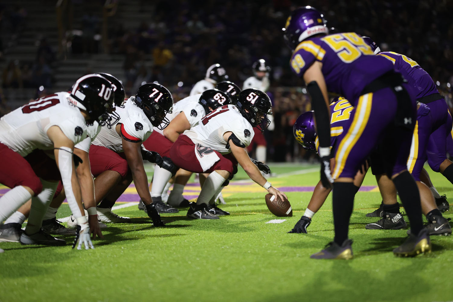 OLine set for the play