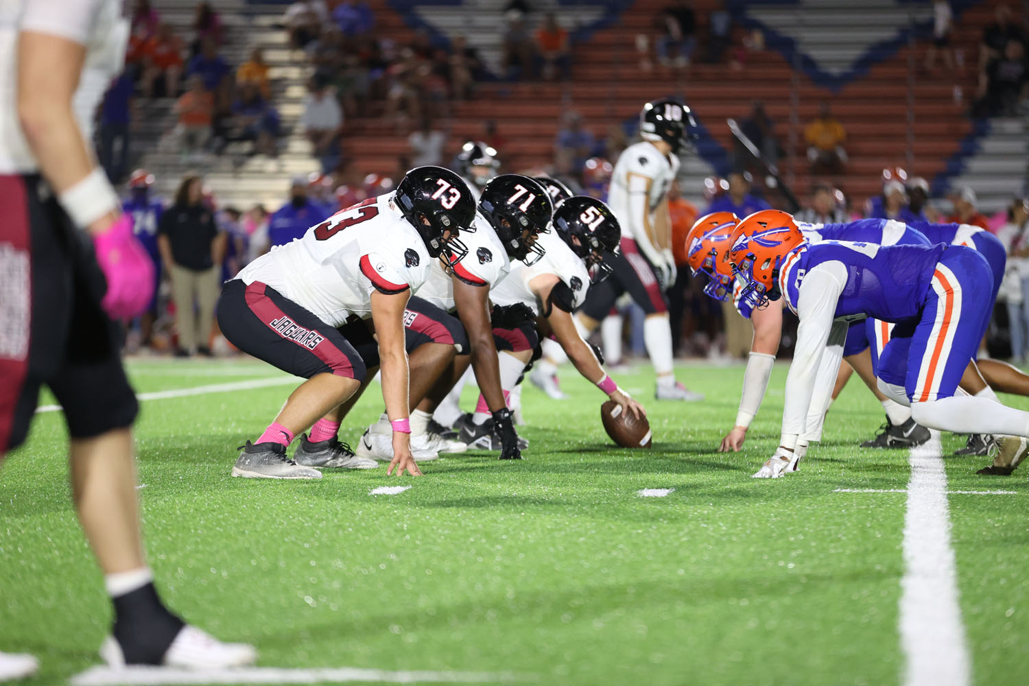 Offensive Line set for the play